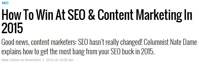 Content Marketing in 2015